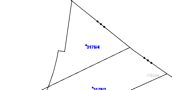 Parcela st. 3176/4 v KÚ Litohrady, Katastrální mapa
