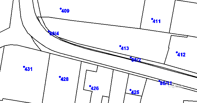 Parcela st. 86/4 v KÚ Lipůvka, Katastrální mapa