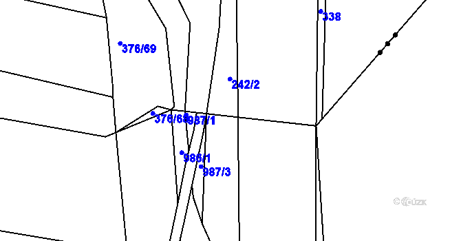 Parcela st. 236/2 v KÚ Lipůvka, Katastrální mapa