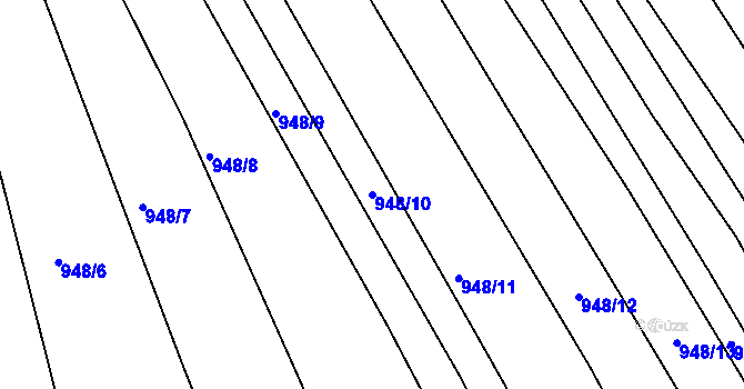 Parcela st. 948/10 v KÚ Lipůvka, Katastrální mapa
