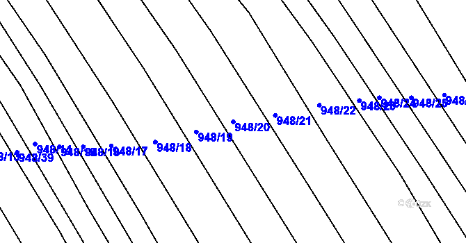 Parcela st. 948/20 v KÚ Lipůvka, Katastrální mapa