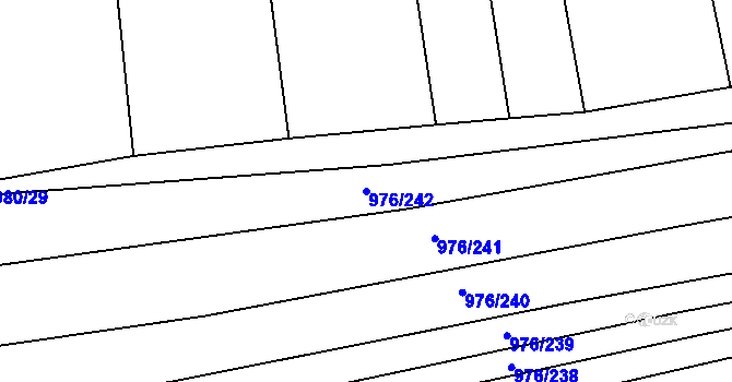 Parcela st. 976/242 v KÚ Lipůvka, Katastrální mapa