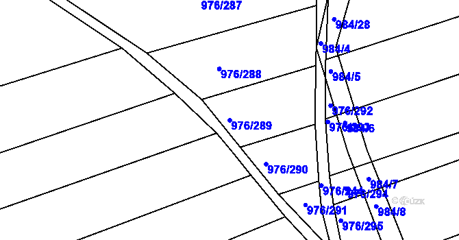 Parcela st. 976/289 v KÚ Lipůvka, Katastrální mapa