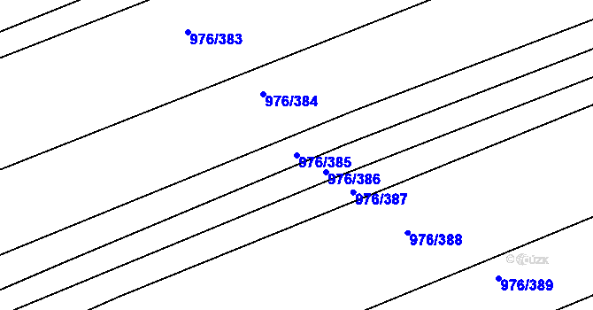 Parcela st. 976/385 v KÚ Lipůvka, Katastrální mapa