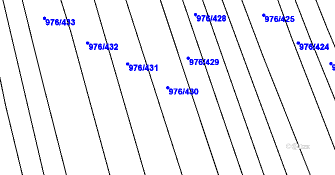 Parcela st. 976/430 v KÚ Lipůvka, Katastrální mapa