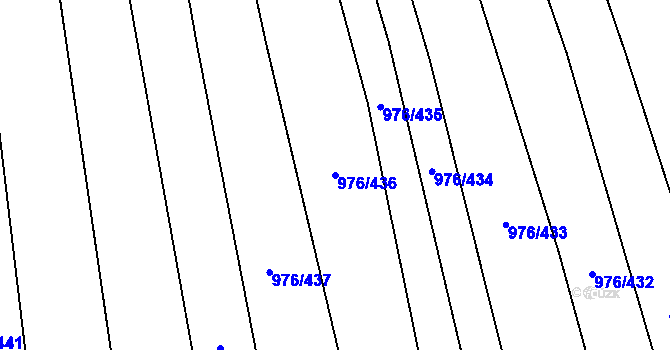 Parcela st. 976/436 v KÚ Lipůvka, Katastrální mapa