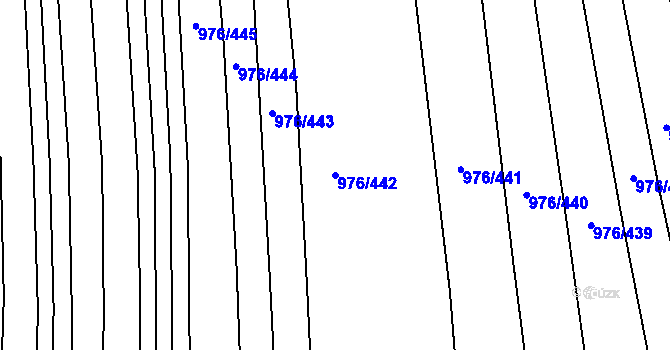 Parcela st. 976/442 v KÚ Lipůvka, Katastrální mapa