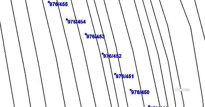 Parcela st. 976/452 v KÚ Lipůvka, Katastrální mapa