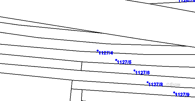 Parcela st. 1127/4 v KÚ Lipůvka, Katastrální mapa