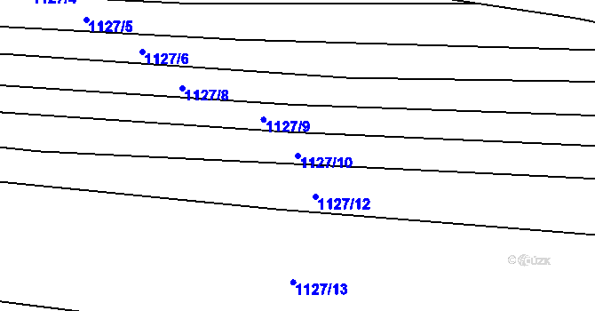 Parcela st. 1127/10 v KÚ Lipůvka, Katastrální mapa