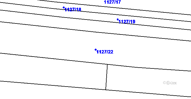 Parcela st. 1127/22 v KÚ Lipůvka, Katastrální mapa