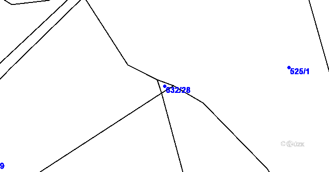 Parcela st. 632/28 v KÚ Lhota u Lísku, Katastrální mapa