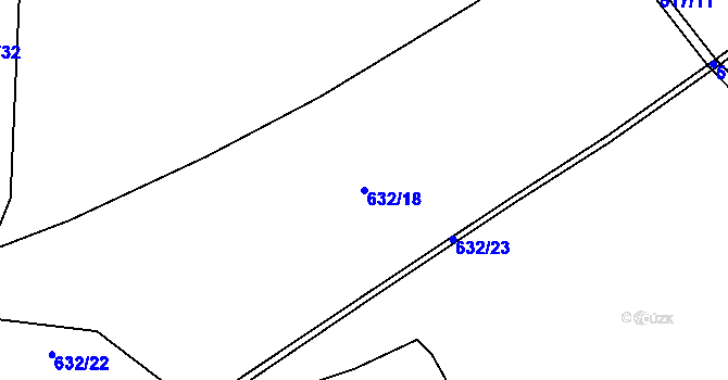 Parcela st. 632/18 v KÚ Lhota u Lísku, Katastrální mapa