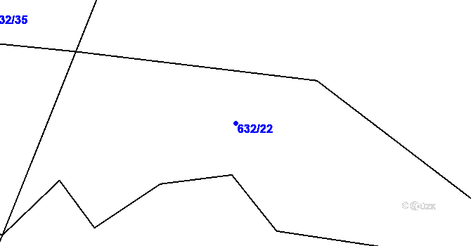 Parcela st. 632/22 v KÚ Lhota u Lísku, Katastrální mapa