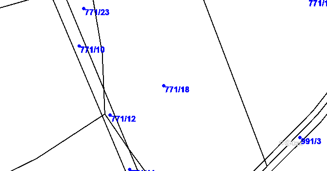 Parcela st. 771/18 v KÚ Lhota u Lísku, Katastrální mapa