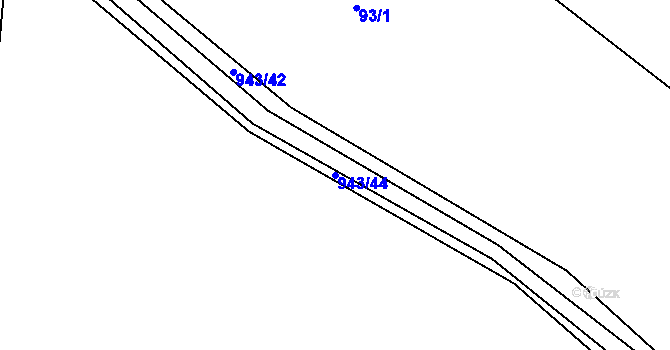 Parcela st. 943/44 v KÚ Lhota u Lísku, Katastrální mapa