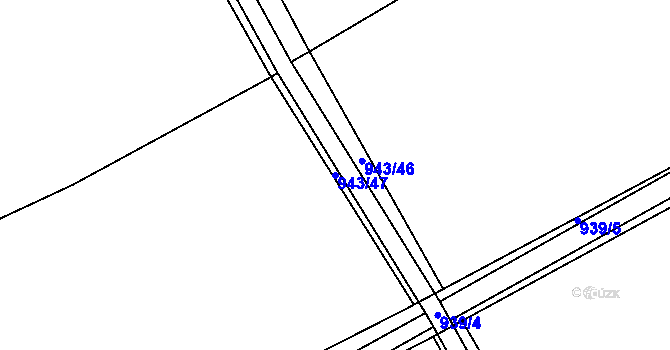 Parcela st. 943/47 v KÚ Lhota u Lísku, Katastrální mapa