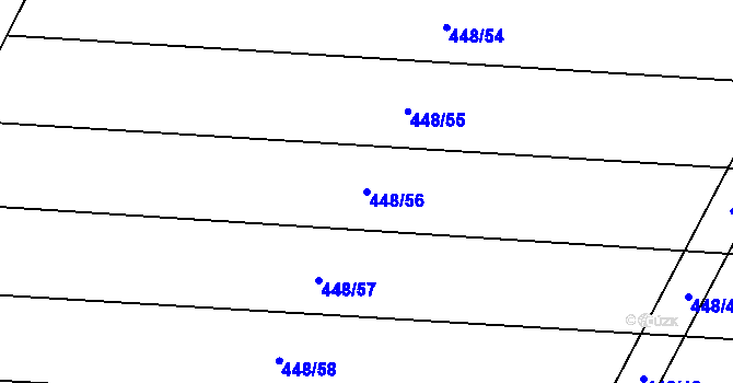 Parcela st. 448/56 v KÚ Lhota u Lísku, Katastrální mapa