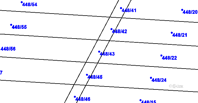 Parcela st. 448/43 v KÚ Lhota u Lísku, Katastrální mapa