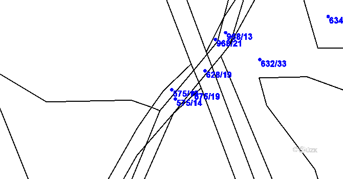 Parcela st. 575/13 v KÚ Lhota u Lísku, Katastrální mapa