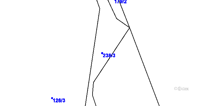 Parcela st. 238/3 v KÚ Lhota u Lísku, Katastrální mapa