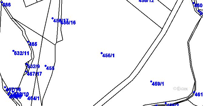Parcela st. 456/1 v KÚ Lhota u Lísku, Katastrální mapa