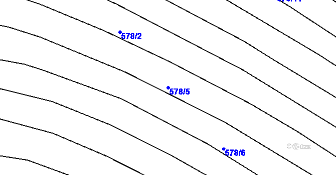Parcela st. 578/5 v KÚ Lískovec, Katastrální mapa