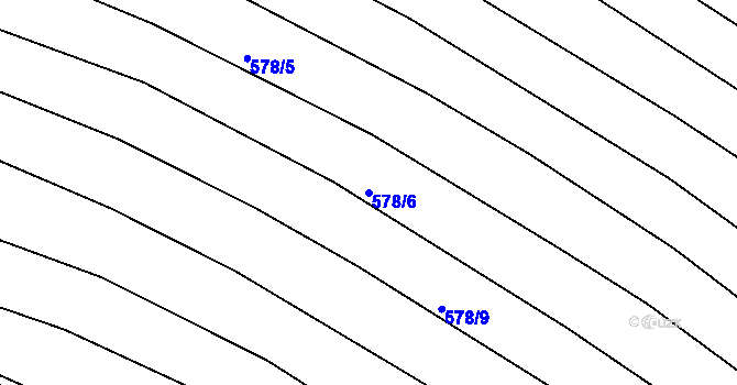 Parcela st. 578/6 v KÚ Lískovec, Katastrální mapa