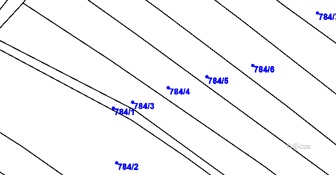 Parcela st. 784/4 v KÚ Lískovec, Katastrální mapa