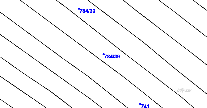 Parcela st. 784/39 v KÚ Lískovec, Katastrální mapa