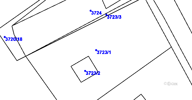 Parcela st. 3723/1 v KÚ Lískovec u Frýdku-Místku, Katastrální mapa