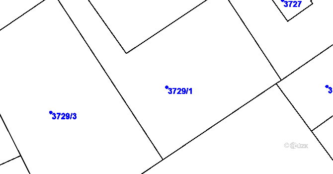 Parcela st. 3729/1 v KÚ Lískovec u Frýdku-Místku, Katastrální mapa
