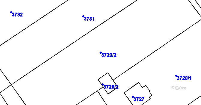 Parcela st. 3729/2 v KÚ Lískovec u Frýdku-Místku, Katastrální mapa