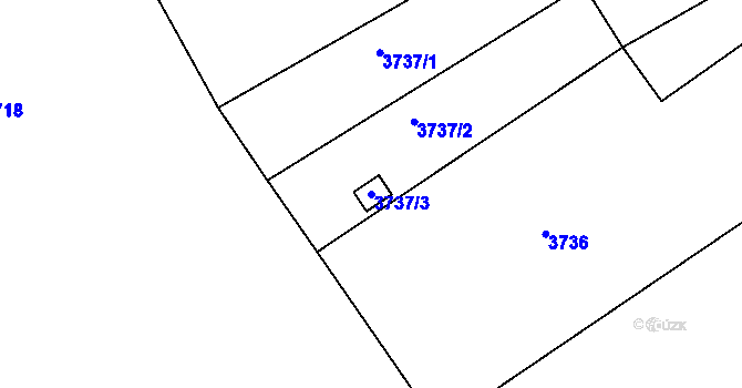 Parcela st. 3737/3 v KÚ Lískovec u Frýdku-Místku, Katastrální mapa