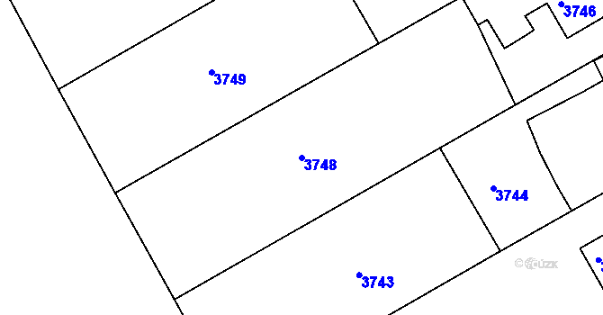 Parcela st. 3748 v KÚ Lískovec u Frýdku-Místku, Katastrální mapa