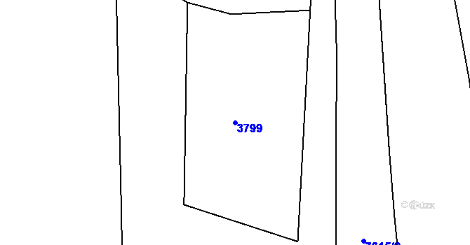 Parcela st. 3799 v KÚ Lískovec u Frýdku-Místku, Katastrální mapa