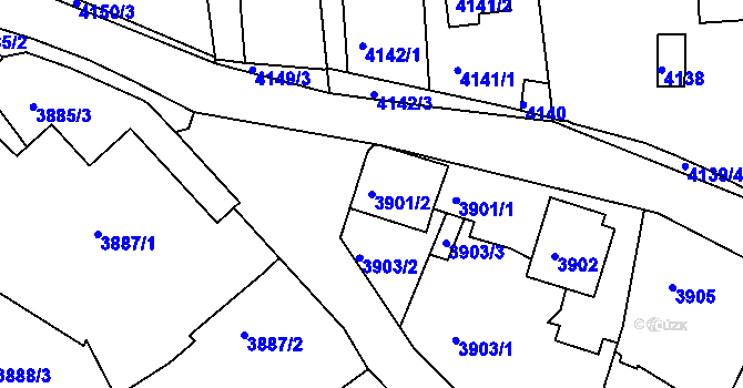 Parcela st. 3901/2 v KÚ Lískovec u Frýdku-Místku, Katastrální mapa