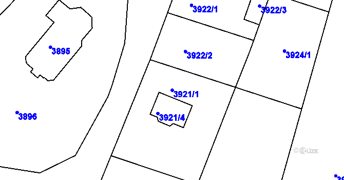 Parcela st. 3921/1 v KÚ Lískovec u Frýdku-Místku, Katastrální mapa