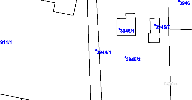 Parcela st. 3944/1 v KÚ Lískovec u Frýdku-Místku, Katastrální mapa