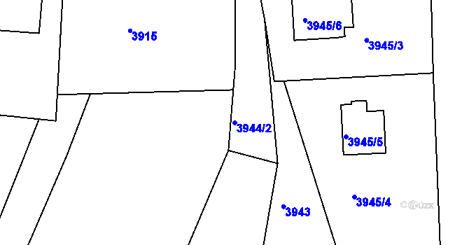 Parcela st. 3944/2 v KÚ Lískovec u Frýdku-Místku, Katastrální mapa