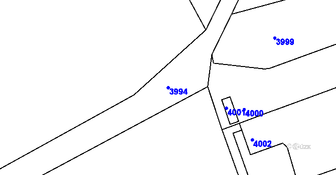 Parcela st. 3994 v KÚ Lískovec u Frýdku-Místku, Katastrální mapa