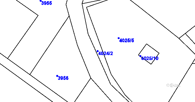 Parcela st. 4024/2 v KÚ Lískovec u Frýdku-Místku, Katastrální mapa