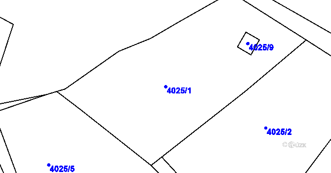 Parcela st. 4025/1 v KÚ Lískovec u Frýdku-Místku, Katastrální mapa