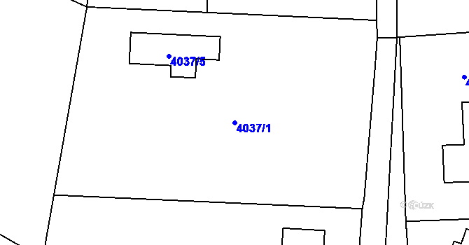Parcela st. 4037/1 v KÚ Lískovec u Frýdku-Místku, Katastrální mapa