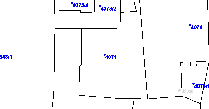 Parcela st. 4071 v KÚ Lískovec u Frýdku-Místku, Katastrální mapa
