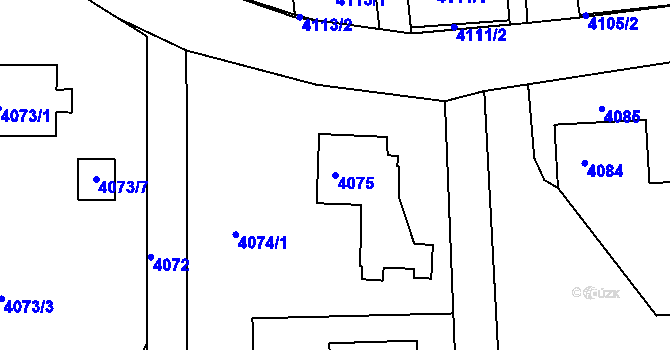 Parcela st. 4075 v KÚ Lískovec u Frýdku-Místku, Katastrální mapa