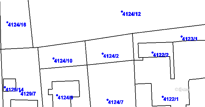 Parcela st. 4124/2 v KÚ Lískovec u Frýdku-Místku, Katastrální mapa