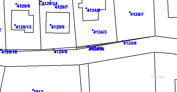 Parcela st. 4124/4 v KÚ Lískovec u Frýdku-Místku, Katastrální mapa