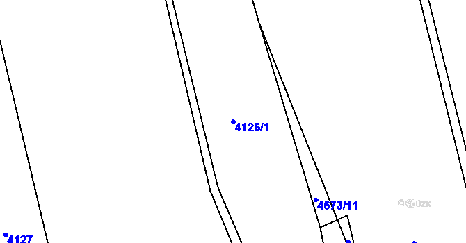Parcela st. 4126/1 v KÚ Lískovec u Frýdku-Místku, Katastrální mapa