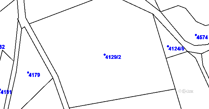 Parcela st. 4129/2 v KÚ Lískovec u Frýdku-Místku, Katastrální mapa